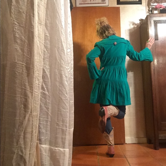 Judith March Jackets & Blazers - Judith March Bright Teal Tiered Jacket EUC!